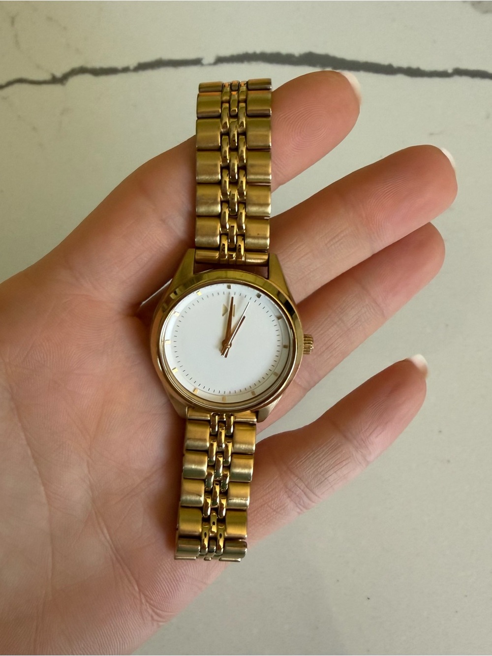 MVMT Gold Tone Bracelet Watch with White Dial